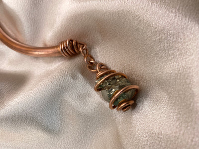 Beautiful Pyrite Necklace, Quartz Necklace, Copper Jewelry
